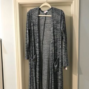 Lularoe NWT M Sarah Light and Dark Heather Blue